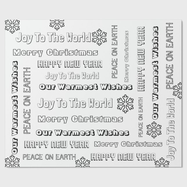 Färben für ältere Kinder/Erwachsene Weihnachten Geschenkpapier (Flach)