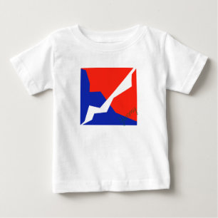 Farben für blaue, weiße Fahne Baby T-shirt