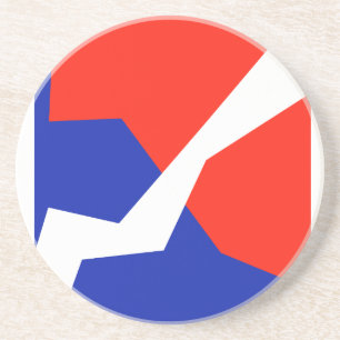 Farben für blaue, weiße Fahne Getränkeuntersetzer