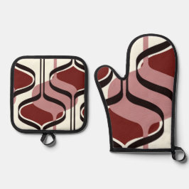 Farben für klassische Stile Ofenhandschuh & Topflappen-Set