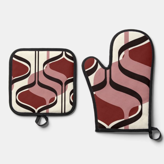 Farben für klassische Stile Ofenhandschuh & Topflappen-Set (Vorderseite)