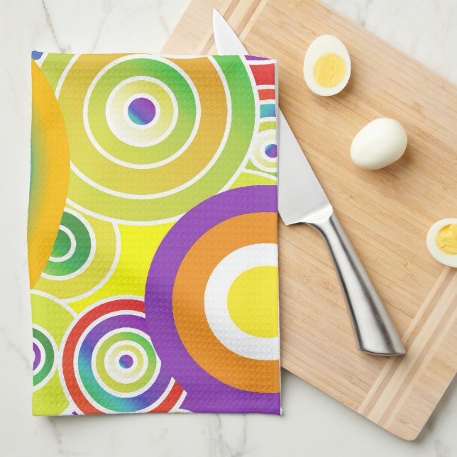 Farben Geschirrtuch (Viertel Falte)