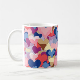 Farben Herzmuster Kaffeetasse