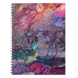 Farben im Night Spiral Notebook Notizblock