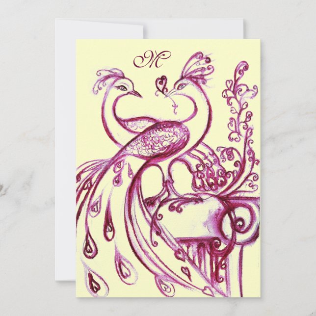 FARBEN IN LIEBE MONOGRAM 2 Rosa Gold Ankündigung (Vorderseite)