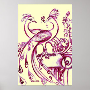 FARBEN IN LIEBE, Rot und Creme Poster