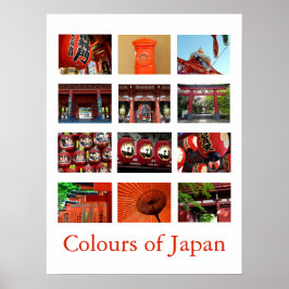 Farben Japans (rot/milion) Poster