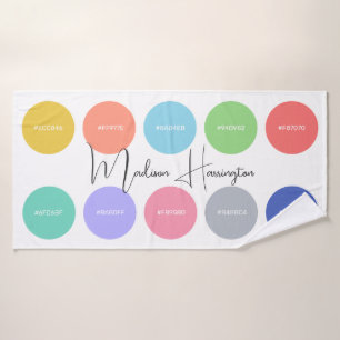 Farben mit dem Hex-Codes-Individuelle Name-Designe Badehandtuch