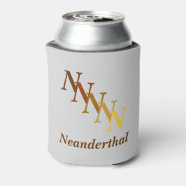 Färben - Name mit Initialen (braun) Dosenkühler