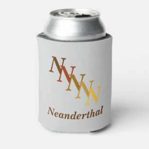 Färben - Name mit Initialen (braun) Dosenkühler