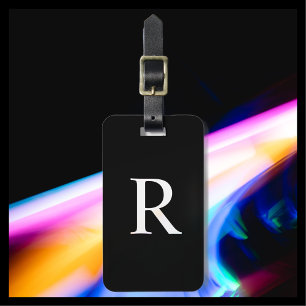 FARBEN oder Schwarzweiß-Monogramm-Bag Gepäckanhänger