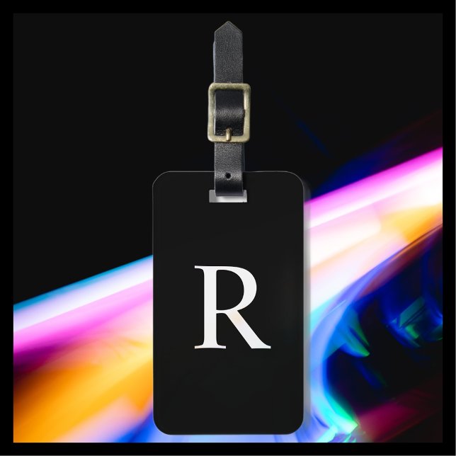 FARBEN oder Schwarzweiß-Monogramm-Bag Gepäckanhänger (Von Creator hochgeladen)