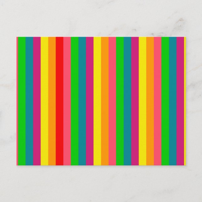 Farben Rainbow Stripes Dekoration Postkarte (Vorderseite)