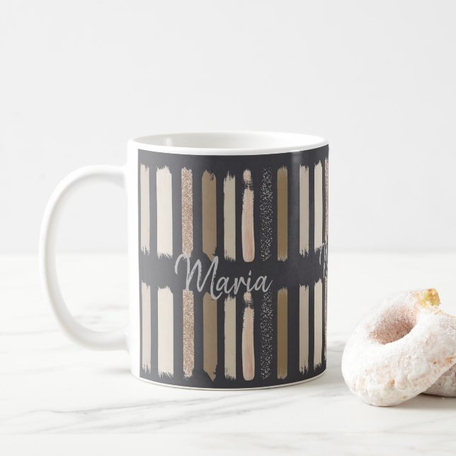 Farben Räume Streifen Tasse (Mit Donut)