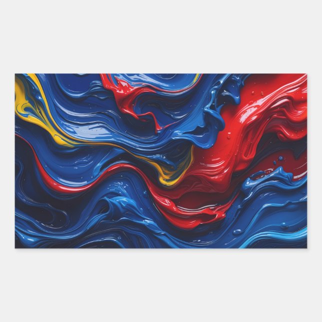 Farben Schicht für Schicht Rechteckiger Aufkleber (Vorderseite)