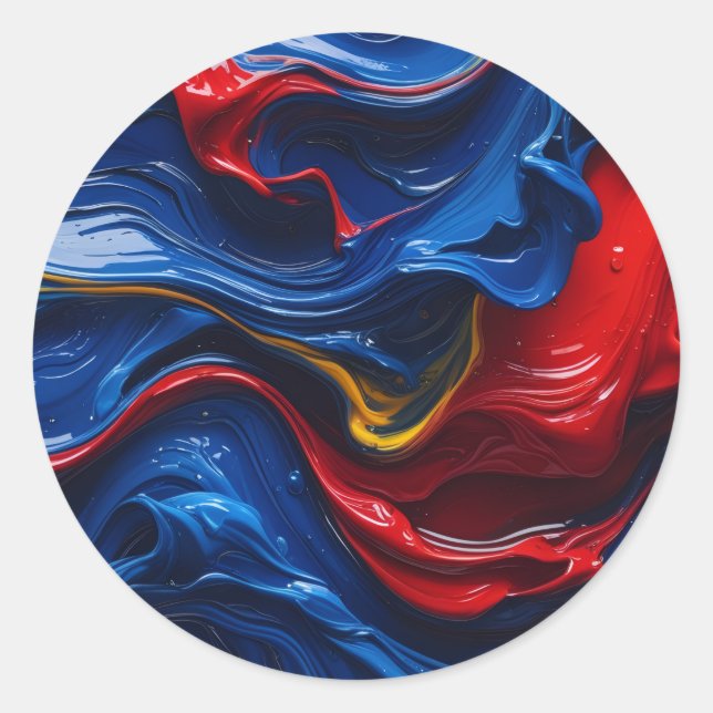 Farben Schicht für Schicht Runder Aufkleber (Vorderseite)