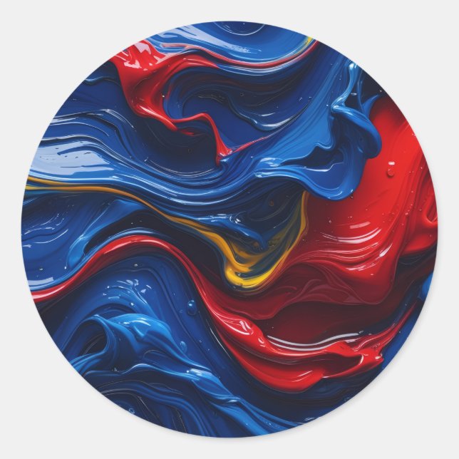 Farben Schicht für Schicht Runder Aufkleber (Vorderseite)