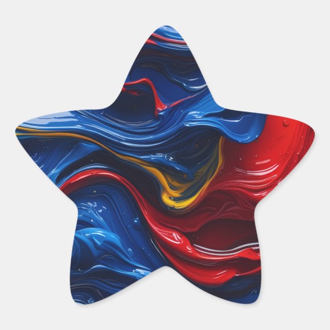 Farben Schicht für Schicht Stern-Aufkleber (Vorderseite)