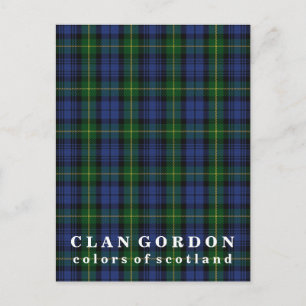 Farben Schottlands Clan Gordon Tartan Postkarte