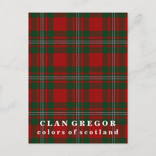 Farben Schottlands Clan Gregor Tartan Postkarte