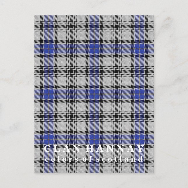 Farben Schottlands Clan Hannay Tartan Postkarte (Vorderseite)