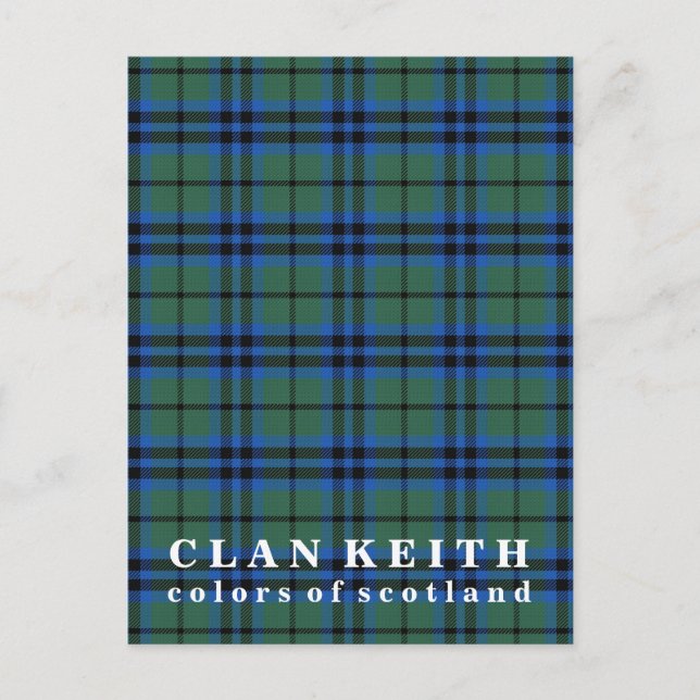 Farben Schottlands Clan Keith Tartan Postkarte (Vorderseite)