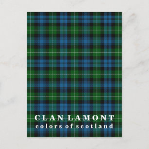 Farben Schottlands Clan Lamont Tartan Postkarte