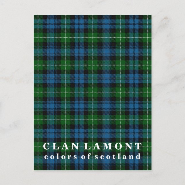 Farben Schottlands Clan Lamont Tartan Postkarte (Vorderseite)