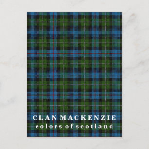 Farben Schottlands Clan MacKenzie Tartan Postkarte