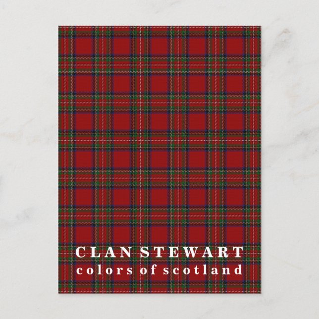 Farben Schottlands Clan Stewart Tartan Postkarte (Vorderseite)