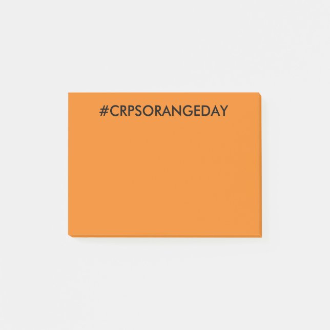 Färben Sie das WeltOrange™ #CRPSORANGEDAY Post-It Post-it Klebezettel (Vorderseite)