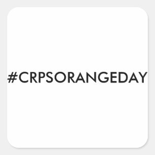 Färben Sie den WeltOrange™ #CRPSORANGEDAY Quadratischer Aufkleber