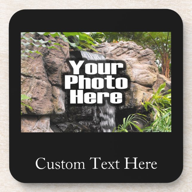 Färben Sie Foto personalisiert Getränkeuntersetzer (Vorderseite)