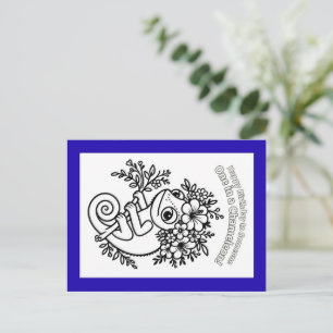 Färben-Sie-Ihr-Eigenes™ Chamäleon Geburtstag Postkarte