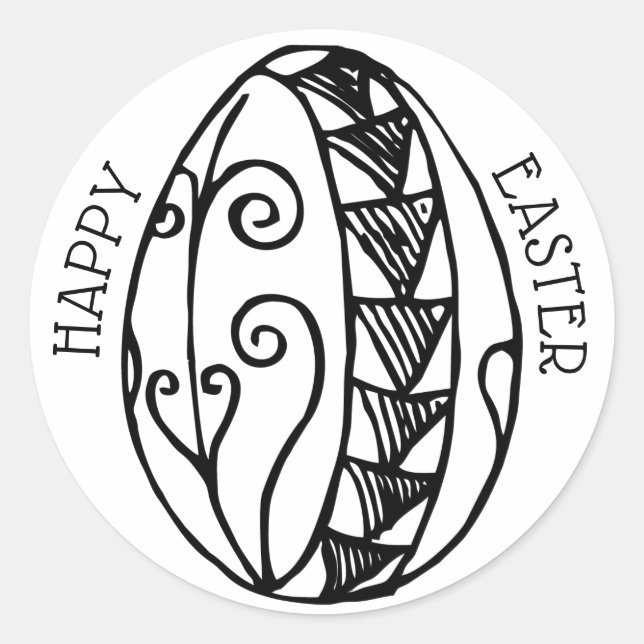 Färben Sie Ihr eigenes Ostereier - Frohe Ostern Runder Aufkleber (Vorderseite)