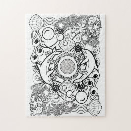 färben Sie Ihre eigene Puzzlespiel-Mandala Puzzle