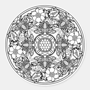 Färben Sie Ihre eigenen Malbuch-Entwurfs-Tiere Runder Aufkleber