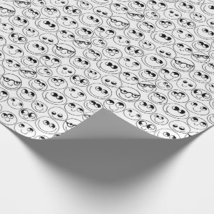 Färben Sie Ihre eigenen niedlichen Gesichter Geschenkpapier