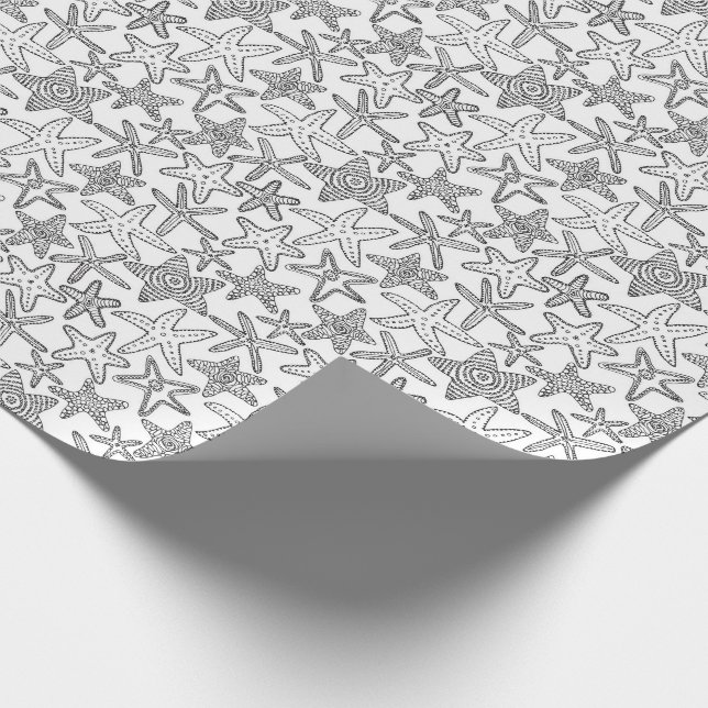 Färben Sie Ihre eigenen Starfish Geschenkpapier (Ecke)