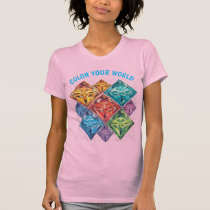 Färben Sie Ihre Welt mit Diamanten T-Shirt