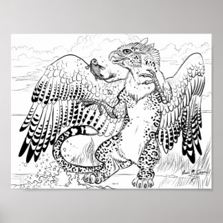 Färben Sie Ihren eigenen Leoparden Griffin Poster