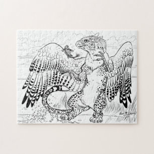 Färben Sie Ihren eigenen Leoparden Griffin Puzzle