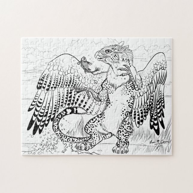 Färben Sie Ihren eigenen Leoparden Griffin Puzzle (Horizontal)