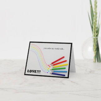 FÄRBEN Sie MEINE WELT… ANMERKUNGS-KARTE (Foto) Karte