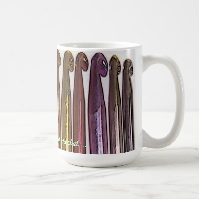 Färben Sie meine Welt mit der Häkelarbeit-Tasse Tasse (Rechts)