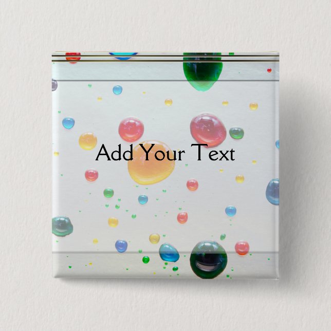 Färben Sie meine Welthellen Farben-Tropfen Button (Vorderseite)