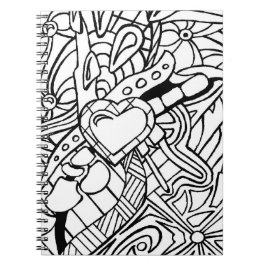 Färben Sie mich Schwarzweiss-drei Notizblock