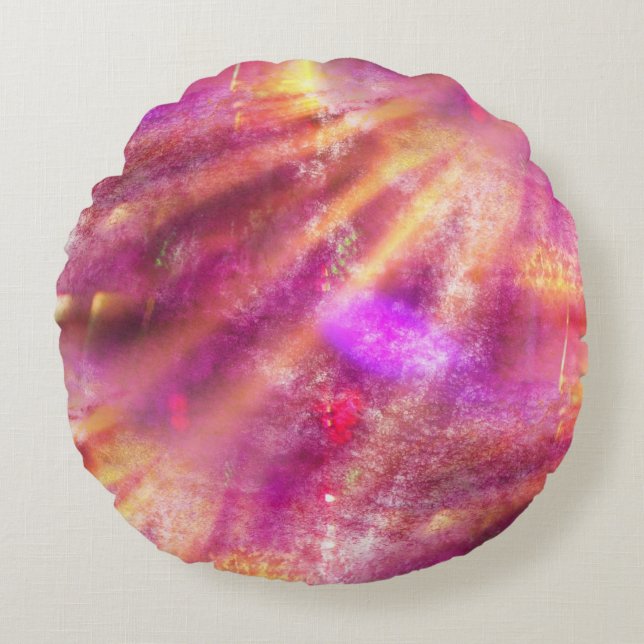 färben Sie nahtlosen Hintergrund lila, rosa Rundes Kissen (Vorderseite)