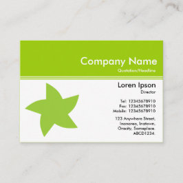 Färben Sie Titel III v2 - Grün - drehender Stern Visitenkarte