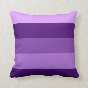 Färben Sie violette lila Ton-Retro Streifen Kissen